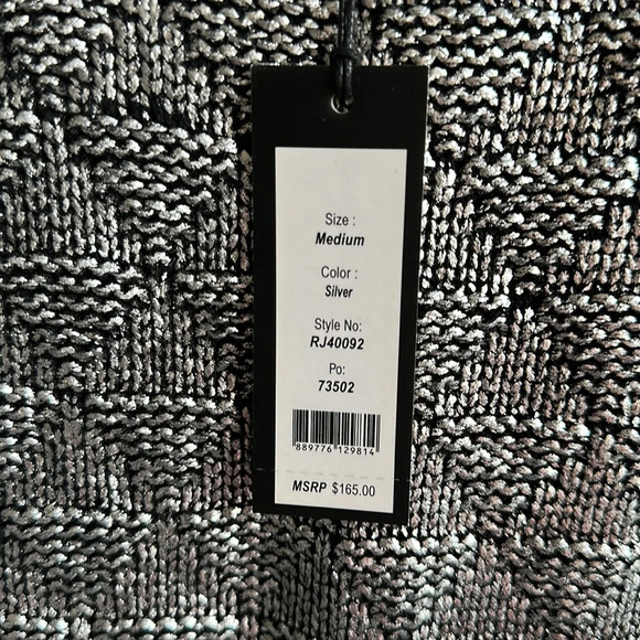 Romeo + Juliet Couture silver/black metallic sweater dress, size M - Picture 4 of 9
